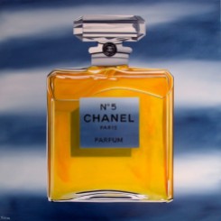 "Chanel n°5" oil on canvas 80x80 cm