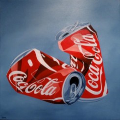 "Coca Cola" oil on canvas 80x80 cm